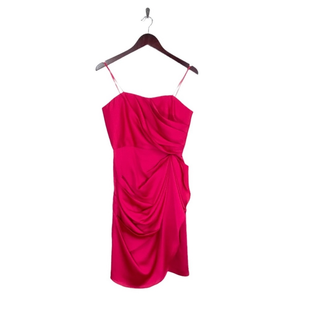 NWT MAX AND CLEO Lulu draped cosmic
pink strapless formal dress 8 M #1248